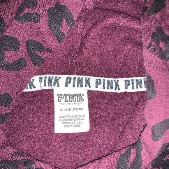 RARE Victoria's Secret PINK Cheetah Sequin Hoodie - Picture 3 of 3